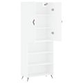 vidaXL Vysoká skrinka biela 69,5x34x180 cm spracované drevo