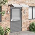 vidaXL Vchodová strieška čierna a priehľadná 150x75 cm polykarbonát