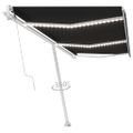 vidaXL Automatická markíza, LED a senzor vetra 600x350 cm, antracitová