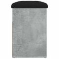 vidaXL Lavička na topánky betónovo sivá 82x32x45,5 cm kompozitné drevo