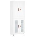 vidaXL Vysoká skrinka biela 69,5x34x180 cm spracované drevo