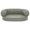 vidaXL Ergonomický matrac pre psa 60x42 cm ľanový vzhľad šedý