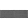 vidaXL Nástenné skrinky 2 ks sivé 60x30x35 cm masívna borovica