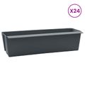 vidaXL Kvetinové boxy pre euro palety 24 ks Sivá 36 x 13,5 x 9,5 cm