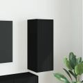 vidaXL TV nástenná skriňa 30 x 31 x 80 cm Čierna Kompozitné drevo