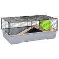 vidaXL Klietka pre škrečka sivá 80x45x34 cm polypropylén a kov
