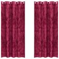 vidaXL Sametové závesy 2 ks Víno červené 260 x 140 cm Zamat