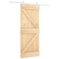 vidaXL Posuvné dvere Prírodná a biela 80 x 210 cm Borovicový masív