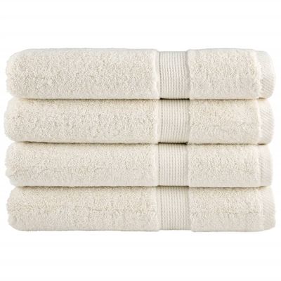 vidaXL Prémiové uteráky do sauny SOLUND 4 ks krémové 80x200cm 600 g/m2