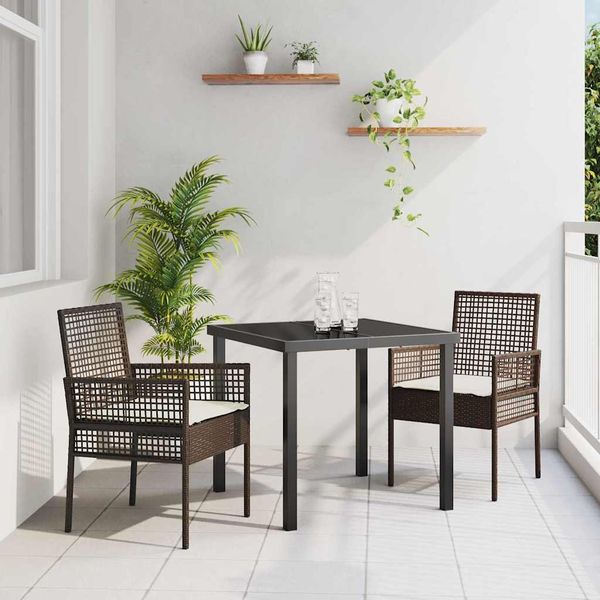 vidaXL Záhradná stolička 2 pcs Hnedá 55 x 53 x 85 cm polyratan