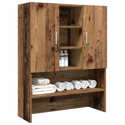 vidaXL Skrinka na práčku staré drevo 70,5x25,5x90 cm