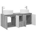 vidaXL Set kabinetov do kúpeľne 3 ks Sivý Sonoma 49,5 x 44,5 x 65,5 cm