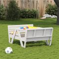 vidaXL Piknikový stôl pre deti biely 88x122x58 cm borovicový masív