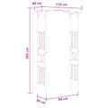 vidaXL Záhradný oblúk Prírodná 110 x 40 x 205 cm Bambus