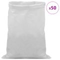 vidaXL Tkaninové vrecia 50 ks Biela 50 x 80 cm PP