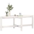 vidaXL Konferenčný stolík biely 118x63x45 cm borovicový masív