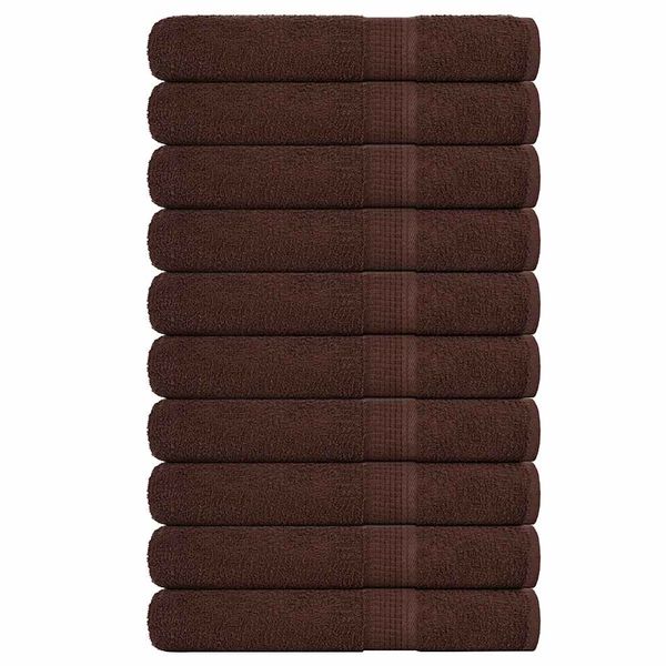vidaXL Uteráky FROGN 10 ks hnedé 100x200 cm 360 g/m²