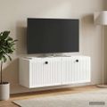 vidaXL Nástenná TV skrinka Biela s vysokým leskom 78,5 x 31 x 30 cm