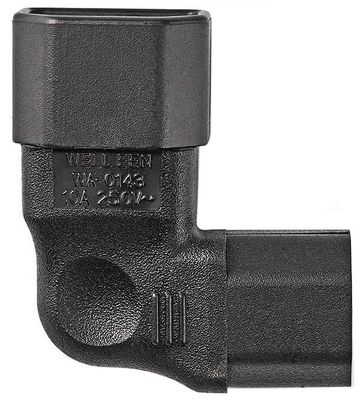 NEDIS napájací adaptér z IEC-320-C13 na IEC-320-C14/ uhlový ľavý/ čierny Adaptér, napájací, IEC-320-C13 na IEC-320-C14, uhlový ľavý, čierny