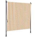 vidaXL Vonkajšia roleta oranžovo-biela 150x270 cm látka a oceľ