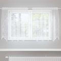 vidaXL Čipková záclona Biela 80 x 150 cm Polyester