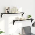 vidaXL Stenné police Nástenná montáž 2 ks Čierny dub 80 x 15 x 15,5 cm
