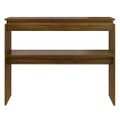 vidaXL Konzolový stolík hnedý dub 102x30x80 cm spracované drevo