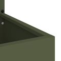 vidaXL Záhradná clona na súkromie Kvetinový Olivovo zelená 50 x 150 cm