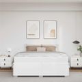 vidaXL Rám postele Biela 180 x 200 cm látka
