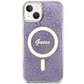 Guess case for iPhone 14 6,1" GUHMP14SH4STU purple hardcase Magsafe IML 4G