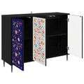 vidaXL Servírovacia skriňa MAINZ Čierny dub 102 x 33 x 76 cm
