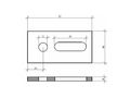 Držák H profilu L110 x 40 x 5 mm otvor fi 11/11