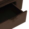 vidaXL Pohovka pre psa so zásuvkou hnedá 75x50x38 cm plyš