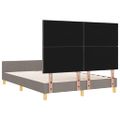 vidaXL Rám postele s čelnou doskou Sivohnedá 160 x 200 cm látka
