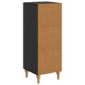 vidaXL Servírovacia skriňa Čierna 33 x 34,5 x 90 cm Kompozitné drevo