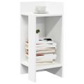 vidaXL Bočné stolíky 2 ks s policou biele 25,5x27x60 cm
