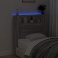 vidaXL Čelo postele s LED osvetlením Sivý Sonoma Kompozitné drevo