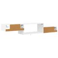 vidaXL Nástenný TV kabinet Nástenná montáž Biela 150 x 28 x 26 cm