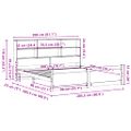 vidaXL Posteľ s knižnicou bez matraca 200x200 cm borovicový masív