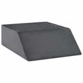 vidaXL Vankúš na nohy 63 x 52 x 19 cm Pevný PU pena Sivá