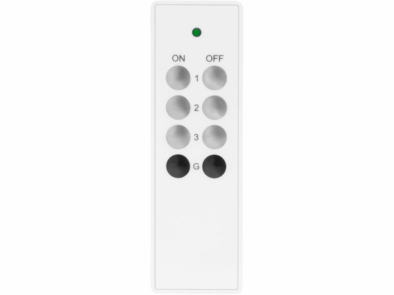 Ovladač, 3+1, 3jednotlivé/skupinové kanály, 1společný kanál, dosah 30m EXTOL-LIGHT