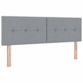 vidaXL Posteľ s boxspringom a matracom a LED Svetlosivá 160 x 200 cm