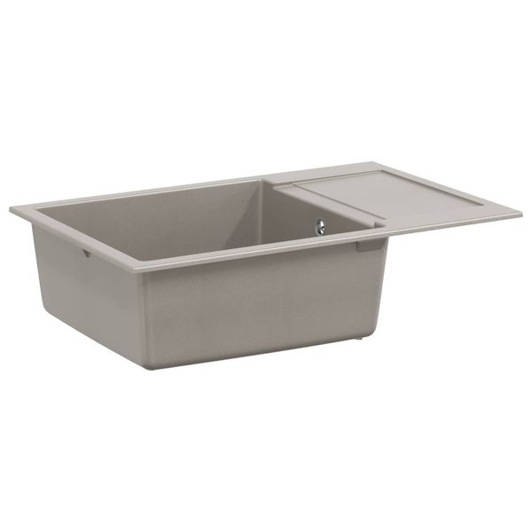 vidaXL Drez Sivá 780 x 500 mm 80% Kvárc a 20% Živica
