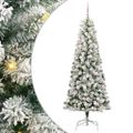 vidaXL Umelý Sklápací Vianočný Stromček 300 LED Zelená a biela 240 cm