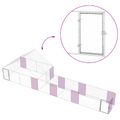 vidaXL Kurník so strechou a dvorom 2 ks Strieborná 8 x 2 x 1,9 m
