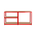 Kovový úložný regál Atos RB-1251R 180x90x40 cm červený