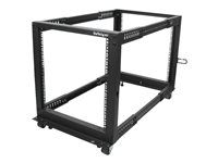 Adjustable Server Rack (4POSTRACK12U) - Rozvádzač stojanový open frame - čierna - 12U - pre P/N: CABSCREWM5B, CABSCREWSM5, CABSCREWSM5B, CABSCREWSM62, CABSCREWSM6B, CABSCRWS1224