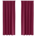 vidaXL Záclony na zatemnenie s krúžkami 2 ks Víno červené 225 x 140 cm