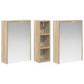 vidaXL Set kabinetov do kúpeľne 3 ks 106 x 16 x 62,5 cm