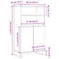vidaXL Vysoká skrinka dub artisan 60x36x110 cm spracované drevo